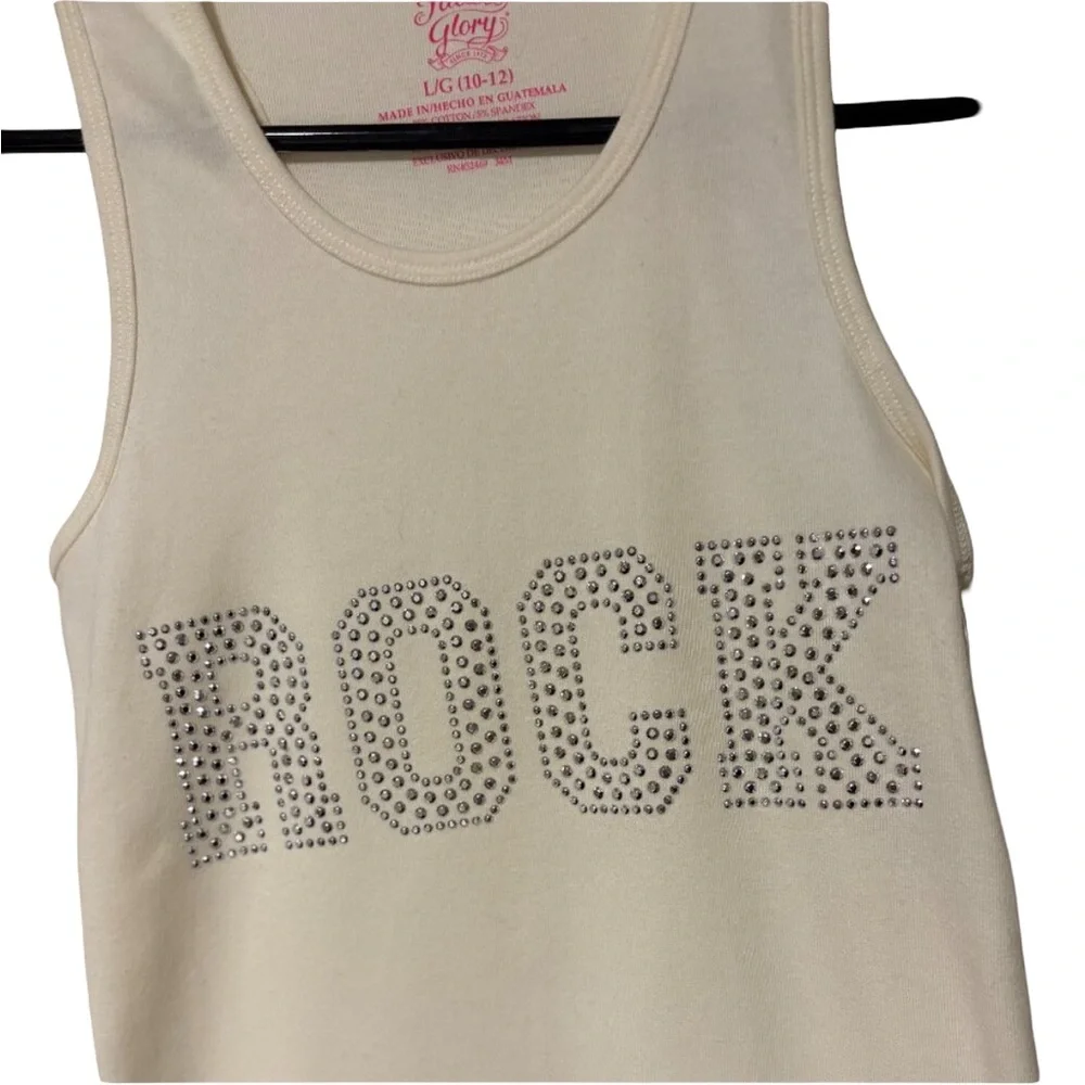 NWT stylish ivory tank with studded 